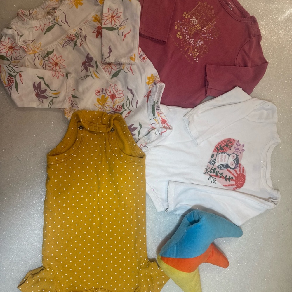 Floral and Polka Dot Kids Blouse Set